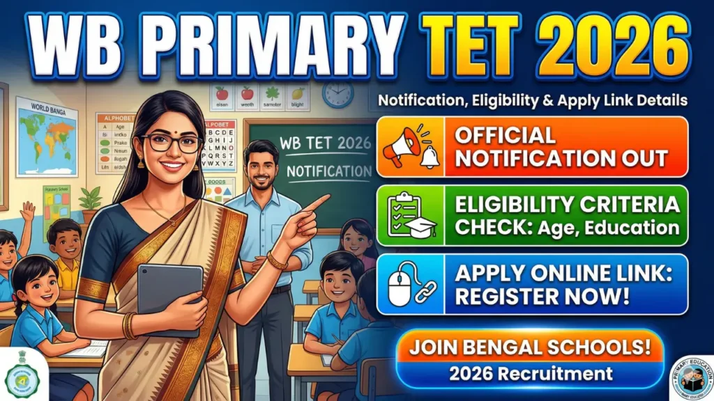 WB Primary TET Recruitment 2026 WB Primary TET Recruitment 2026